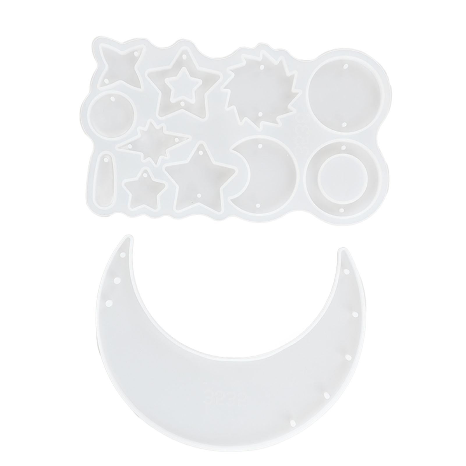 

Колокольчики ветра Форма из смолы Многоразовая Эластичная Луна Звезда Колокольчики ветра Силиконовая форма DIY Эпоксидная форма Стена