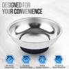 3/4/6 Inches Magnetic Tray Circular Magnetic Parts Bowl Screw Storage Tray Stainless Steel Tools Tray For Auto Suction Pad Tools