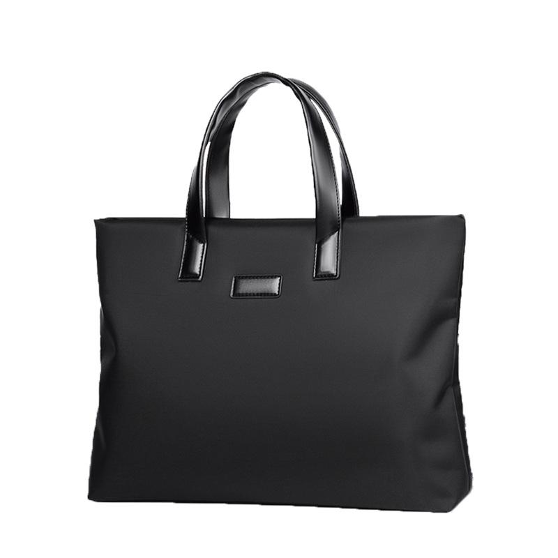 Men's & Women's Waterproof Oxford Cloth Briefcase: Casual Handheld Bag for Documents or Laptop, Ideal for Commuting or Conferences.