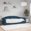 Vidaxl Sofa with Sleeping Function, Blue, 80X200 Cm, Upholstered In Velvet