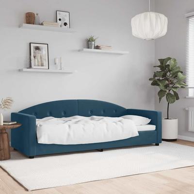 Vidaxl Sofa with Sleeping Function, Blue, 80X200 Cm, Upholstered In Velvet