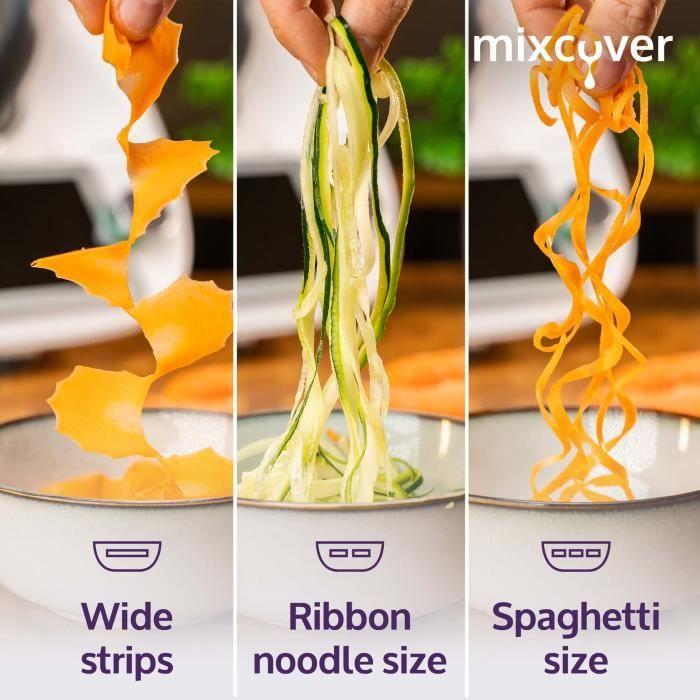 Accessoire de cuisine - mixcover - coupe-spirales - compatible thermomix tm6 tm5 - plastique - facile à utiliser