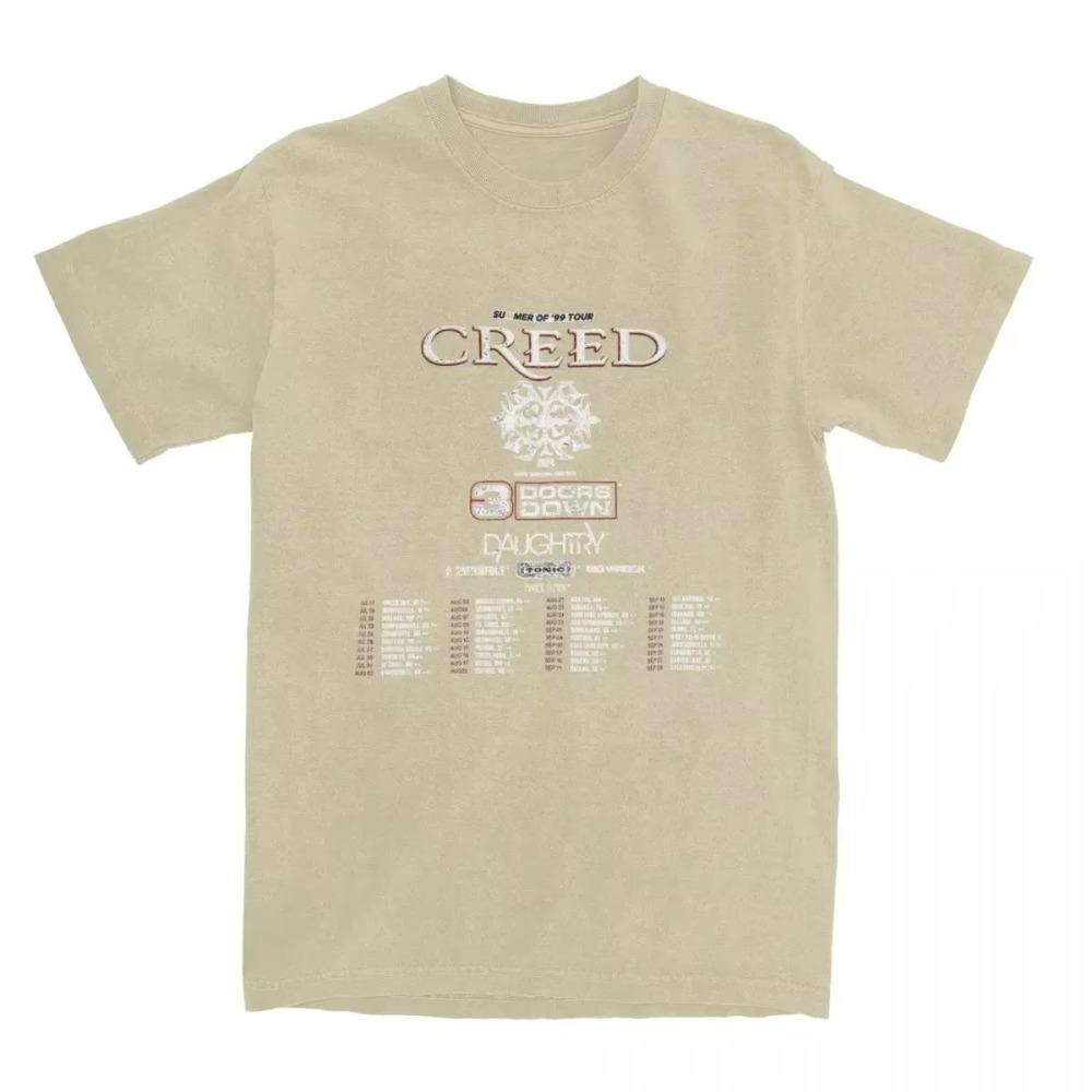 Summer Of 99 Creed Band 2024 Tour Shirt Accessories for Men Women  Vintage Tee Shirt Short Sleeve Clothing Gift Idea