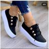 Women's Large-Sized Round Toe Thick-Sole Casual Shoes - European & American Style
