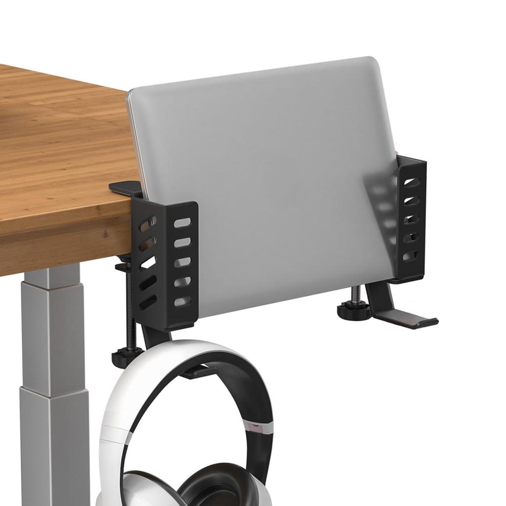 Vixplorn Vertical Laptop Desk Side No Drilling Easy to Adjustable Computer lbs Weight Capacity Stand, Rack, Required, Use, Non-Slip, Spacing,