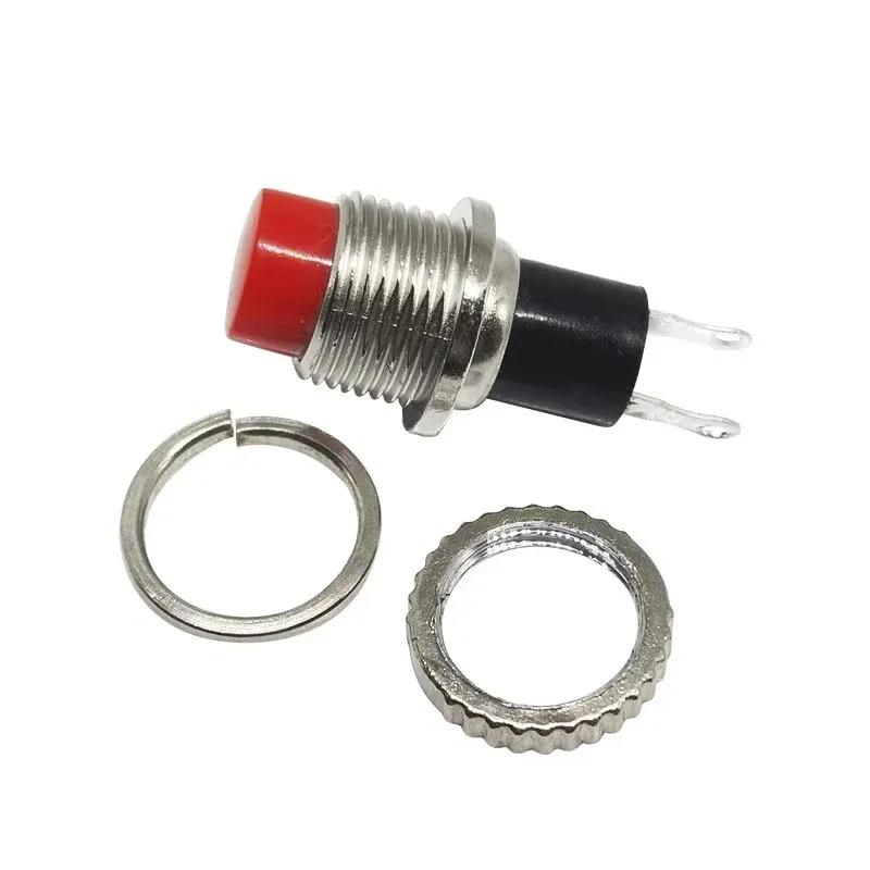 5/20PCS Small 10MM DS-314 Lock-Free Button Switch Unlocked Self-reset Doorbell Horn Electric Switches Fixed Upper Threaded Panel