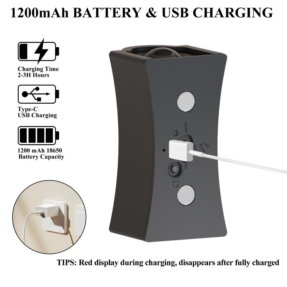 Adjustable Brightness LED Wall Lamp 3 Color Magnetic Base Rechargeable Night Light Waterproof Up Down Light