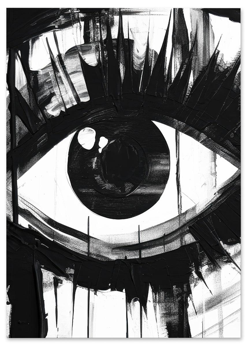 

Plakat czarno białe oko 30x40 cm