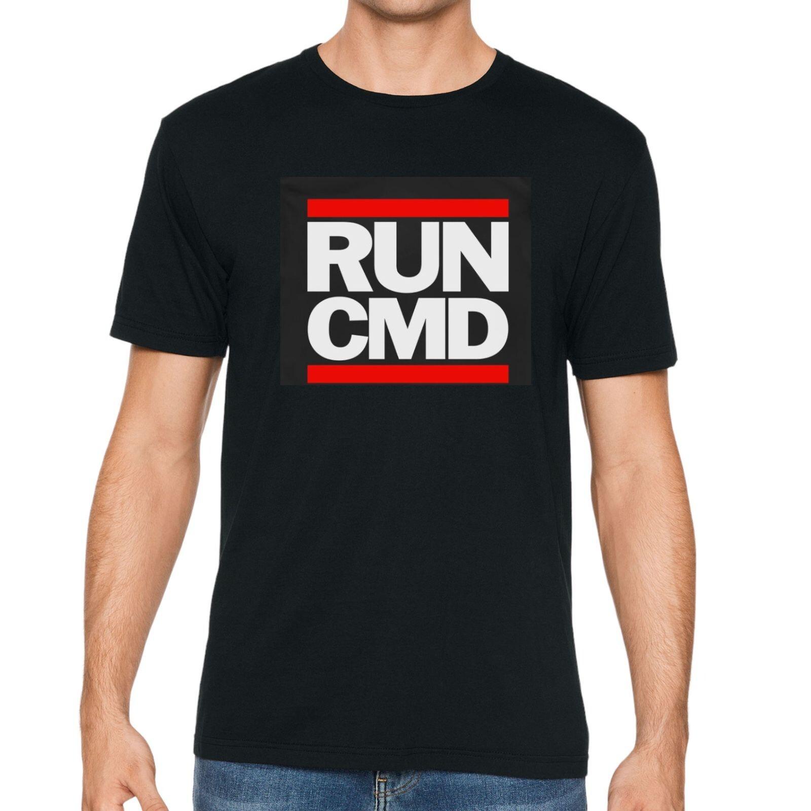 Run CMD T Shirt Mens Funny Computer Geek Nerd Tech Tee Unisex Short Sleeve Top S разноцветный