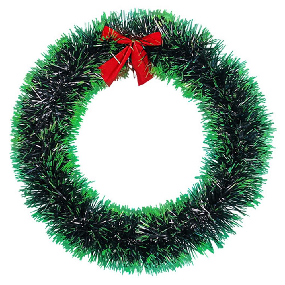 

Рождественская подвесная гирлянда с красным бантом 25/30 см искусственный венок пластиковый венок для двери стены окна рождественское праздничное украшение 25cm зелёный