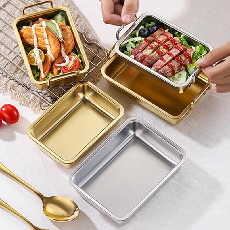 Practical Rectangular Cake Tins Efficient Stainless Steel Oven Tray For Roasting Baking Healthy And Rusts Resistant