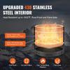 VEVOR Smokeless Fire Pit Stove Bonfire 49 Cm Dia Wood Burning Stainless Steel
