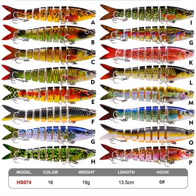 Nowa przynęta Multi Section Bait 19g Plastikowa przynęta Multi Section Fish Hard Bait