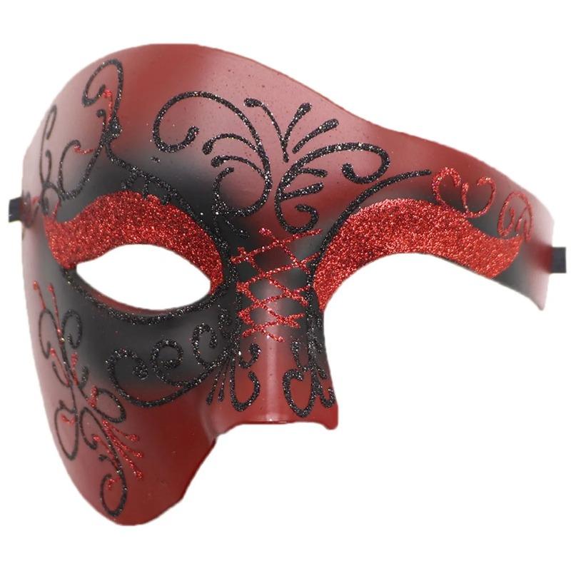 Carnival One-eyed Half-face Phantom Mask Vintage Antique Opera Phantom Dance Party Cosplay Costume Mask 2025