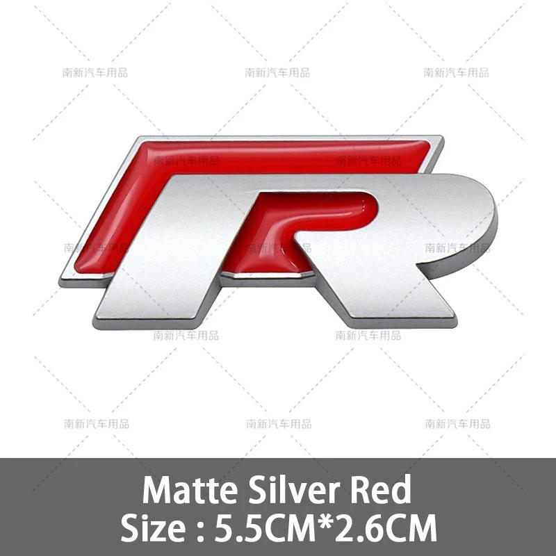 RUNTB1 VW 2026 Hot 3D Metal R Grille Badge Rear Tail Trunk Emblem Decal Stickers For Volkswagen VW Polo Passat Golf Jetta Tiguan Sagita