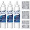 AQUA CREST ADQ73613401 Refrigerator Water Filter and Air Filter, Replacement for LG® LT800P®, ADQ73613402, Kenmore Elite 9490, ADQ73613408,