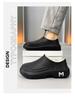 Men's Winter Plush Cotton Slippers: Thick, Waterproof, Non-Slip, Heel-Covered, Soft-Soled, Large Size, Warm.