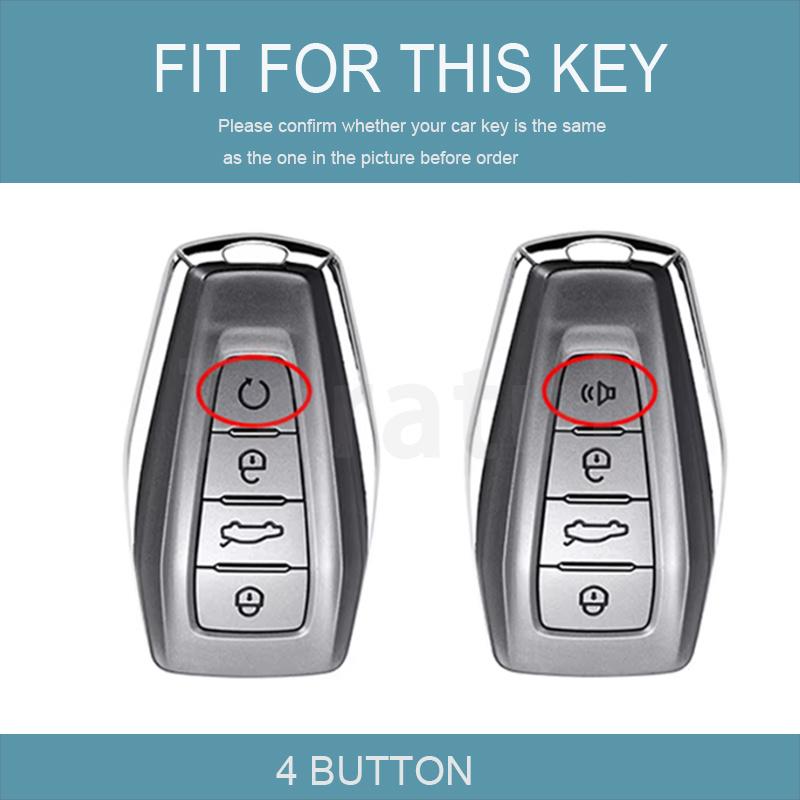 Tpu Car Key Case Cover Auto Shell Fob For Geely Coolray - Atlas Boyue Nl3 Emgrand X7 Ex7 Suv Gt Gc9 Borui