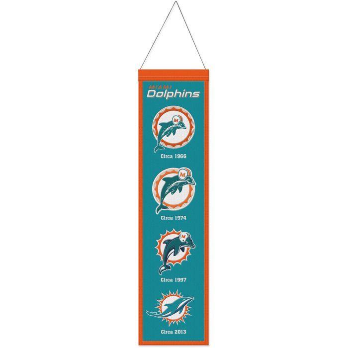 Bannière - WINCRAFT - NFL Teams EVOLUTION - 80x20cm - 70% Laine - Miami Dolphins