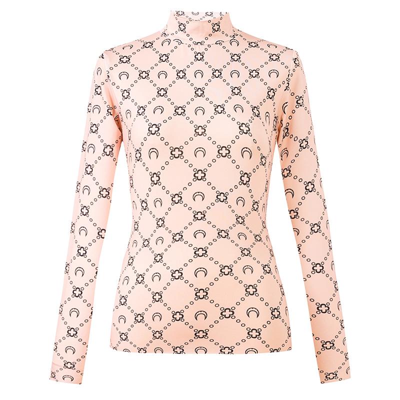 

Moon Print Sun Protection Ice Silk Long Sleeve T-shirt for Women - Autumn 2025 Collection S
