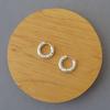 European & American Retro Brass Gold-Plated Hammered Circle Earrings
