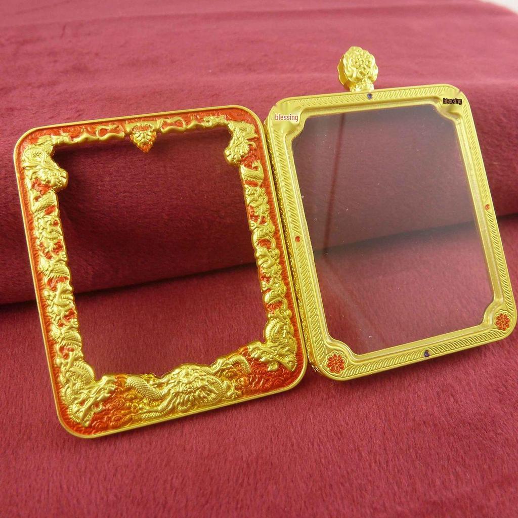 Tibetan Gau Box with Wu Ye Zha Ji La Mu Da Hei Tian Yellow Wealth God Thangka.