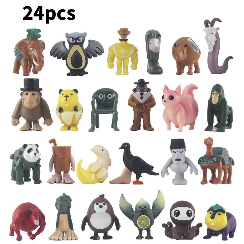 Wooden Sahur Tungtung Stick Figures Collector Toy Set Pvc Children Material