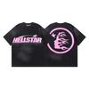 Hellstar Retro Loose Washed INS Short Sleeve T-shirt HS6753 Black