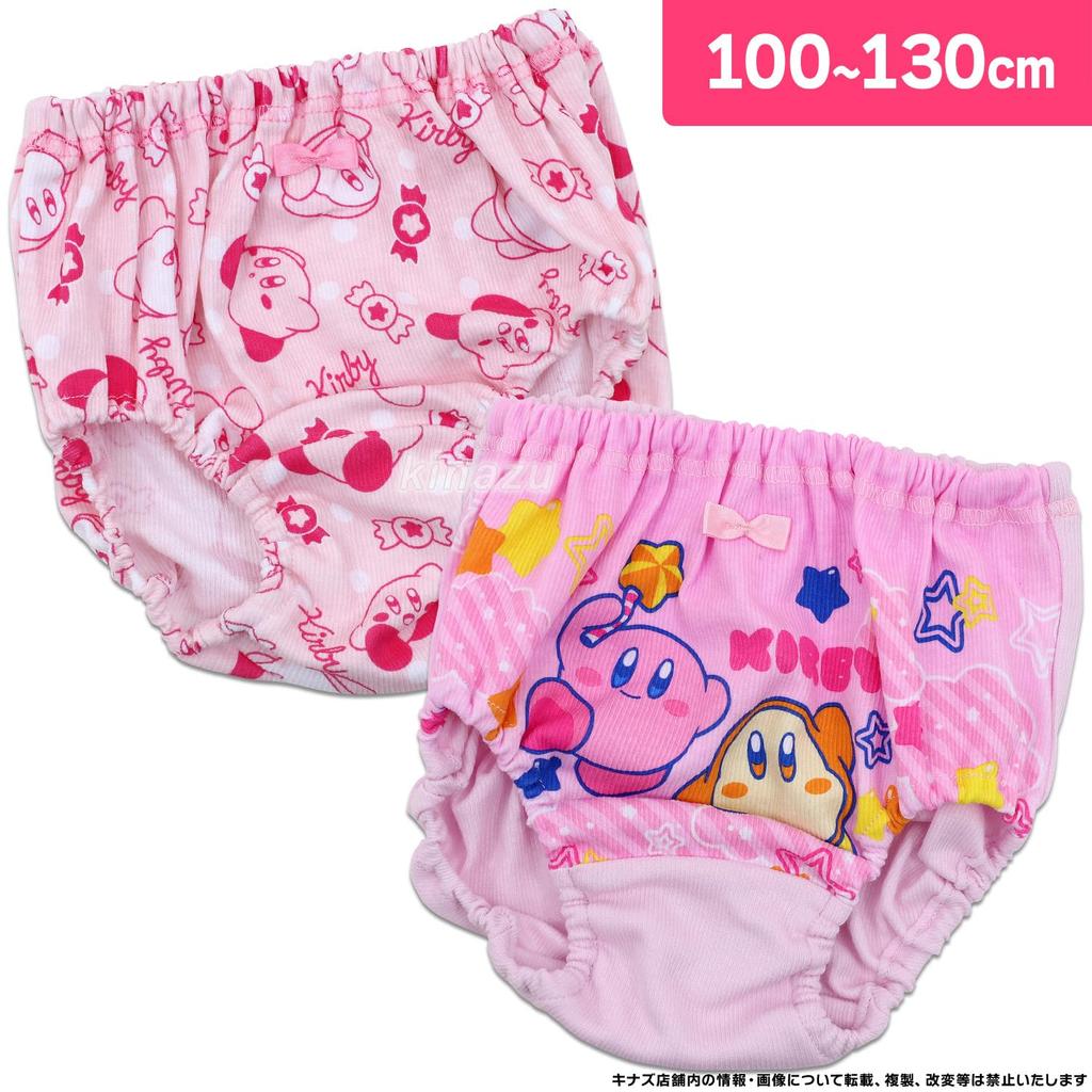 Airin Hipster Bandai Kirby Color Pattern 581 Assortment Shorts, Girls' Shorts, 2-Piece Set, A,