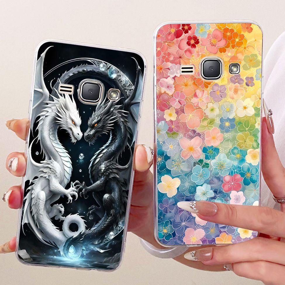 Clear For Samsung J1 2016 Case Cover Cute Cat Fashion Butterfly Funny Painted Casing For Samsung Galaxy J1 2016 SM-J120F