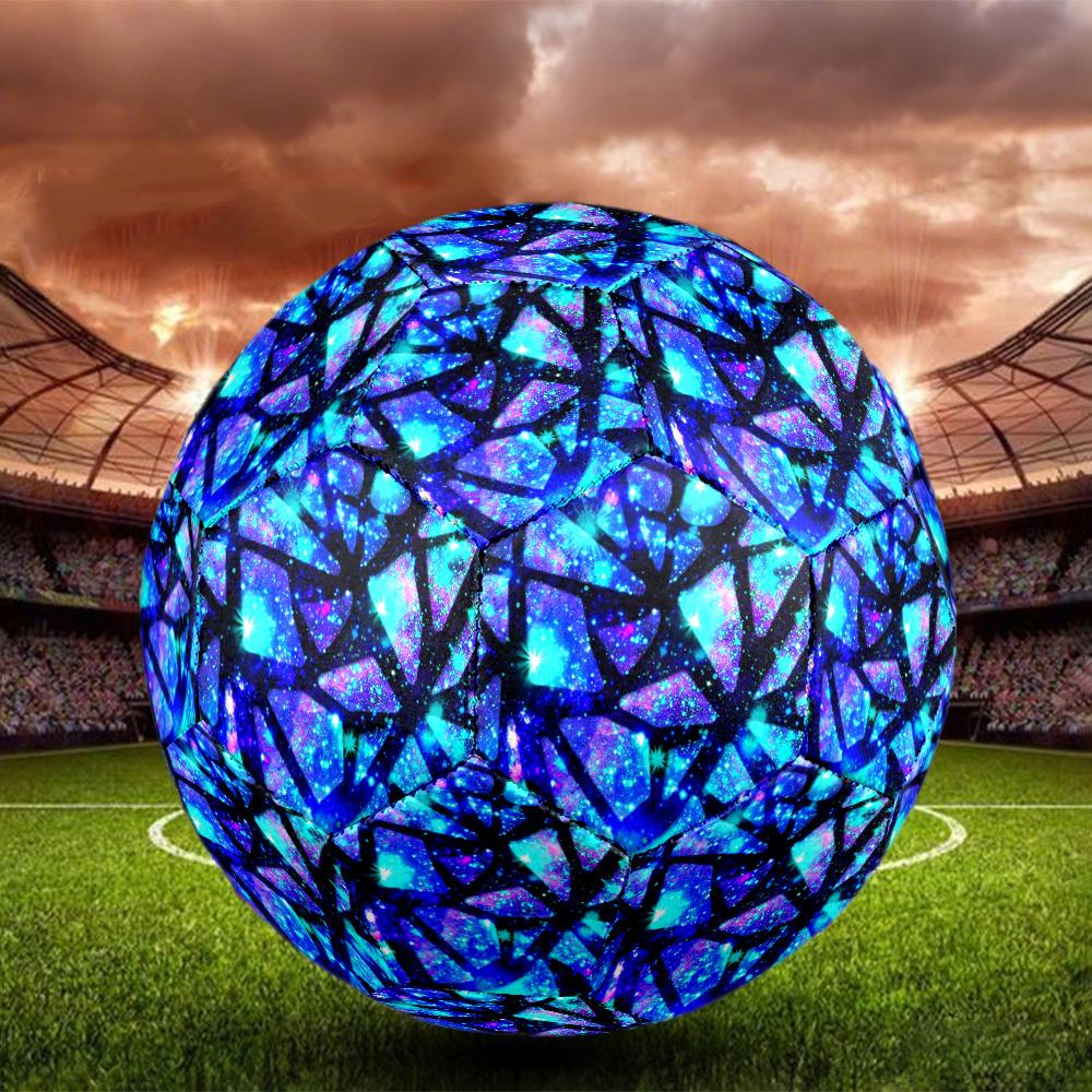 Dazzling colors Indoor Soccer Ball Colorful Machine Stitched PVC Size 5 Team Training Competition Ready Durable High-Bounce Cool Sports Gift