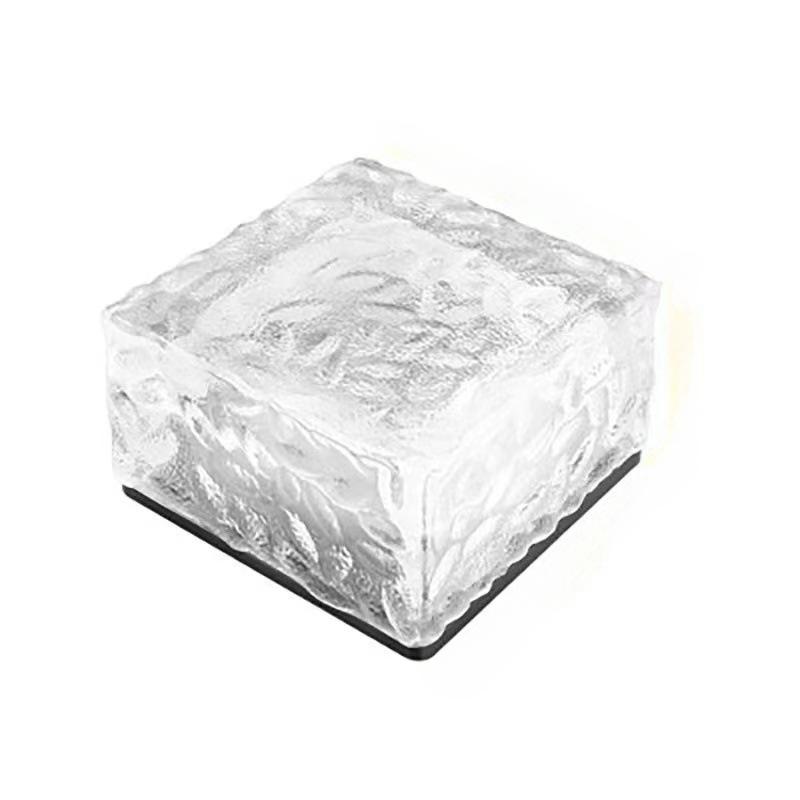 1Pc Solar Square Ice Light Garden Decoration Lawn Light Outdoor Garden Buried Light Outdoor Landscape Light Waterproof