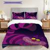 Cheshire Cat Night Bedding 1 Duvet Cover 2 Pillowcase Without Core Soft And Comfortable Bedding Set Christmas Birthday Gift