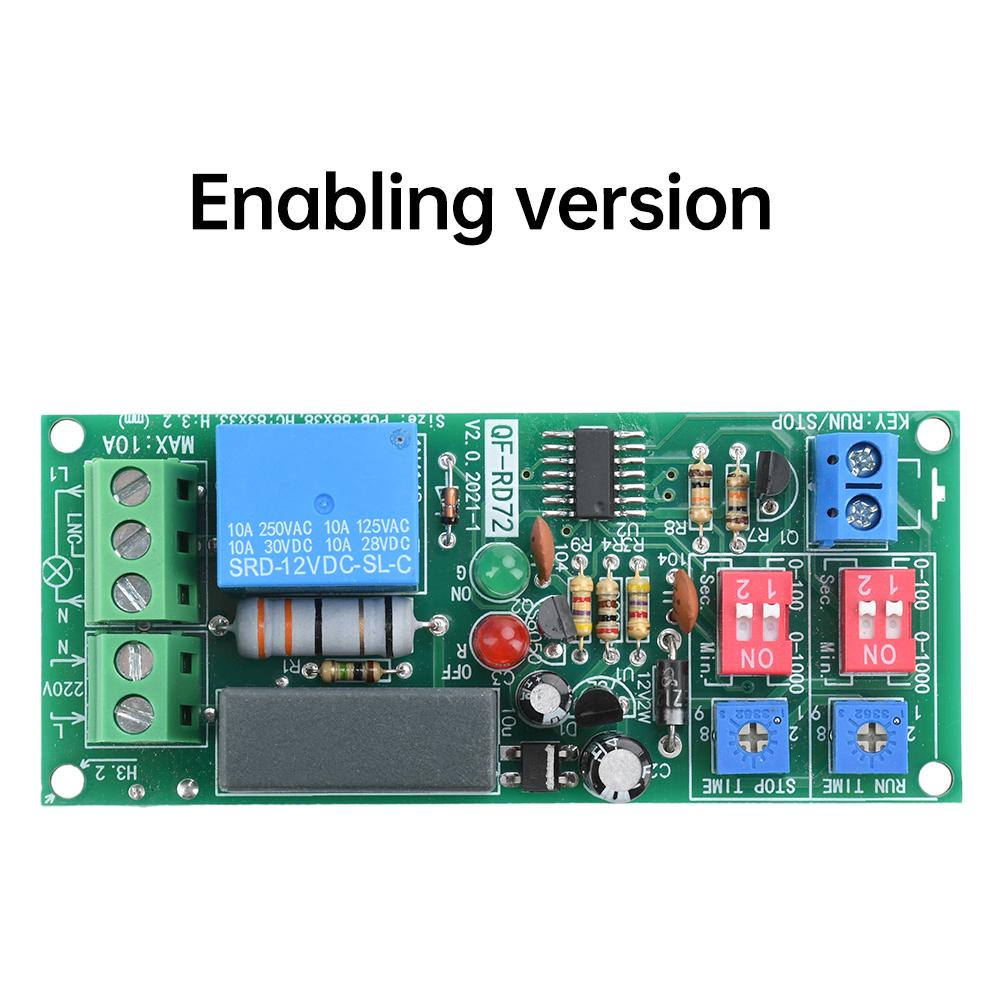 Dual Time Adjustable Cycle Delay Timing Relay Repeat ON OFF Switch Infinite Loop Timer Module AC 100V 110V 120V 220V 230V 240V