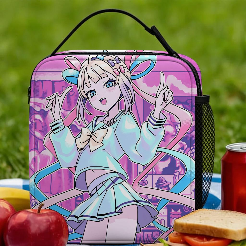 Needy Streamer Overload Kangel Lunch Bag Portable Zipper Lunch Box Women Travel Cooler Bag Vintage Oxford Thermal Lunch Bags