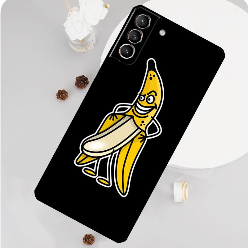 Memes Cartoon Funny Banana Phone Case For Samsung Galaxy S23 Ultra S21 S20 FE S9 S10 Plus Note 10 20 S22 Ultra Funda
