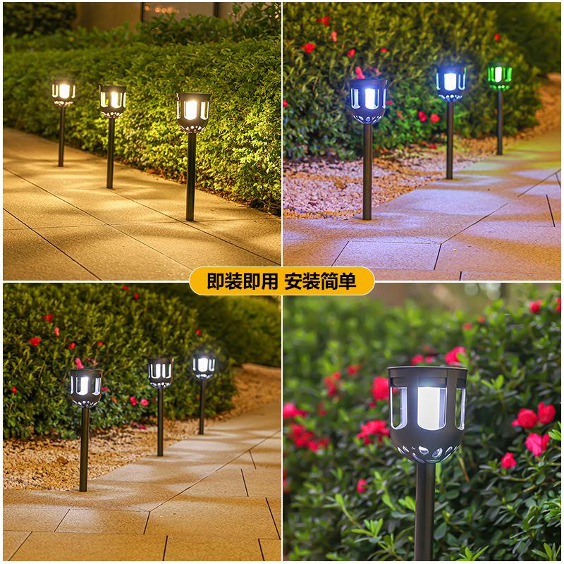 Solar Tiki Torches Flickering Flame Waterproof Outdoor Solar Lights Auto On/Off Decorative Lighting for Garden Yard Patio Pathway