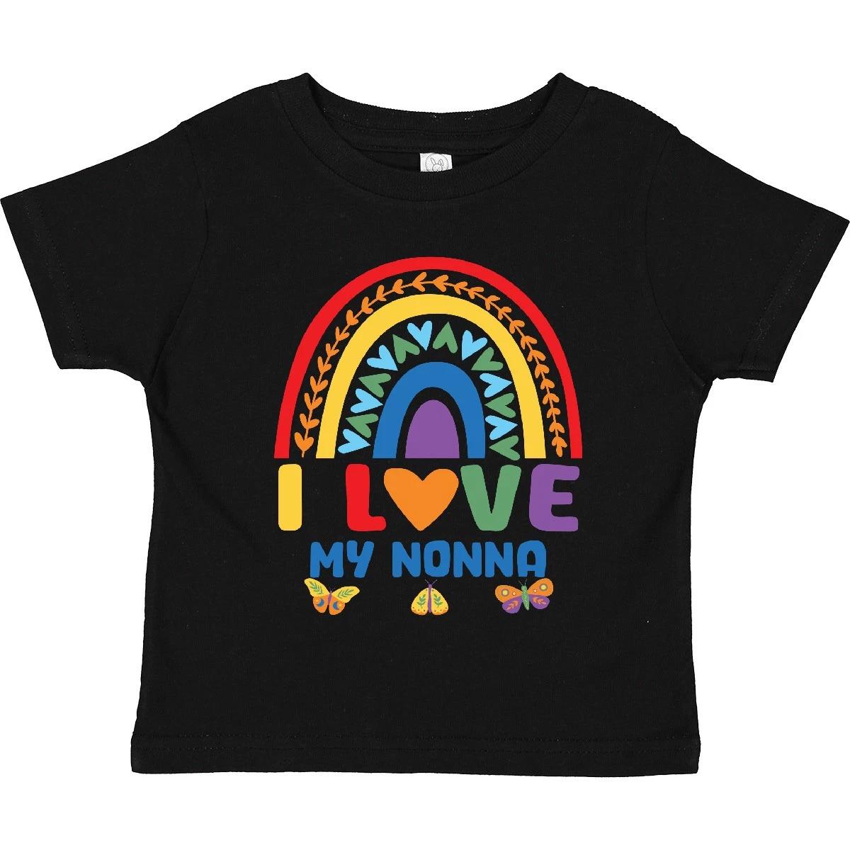 Inktastic Rainbow I Love My Nonna Toddler T-Shirt Granddaughter Son Daughter Day 140