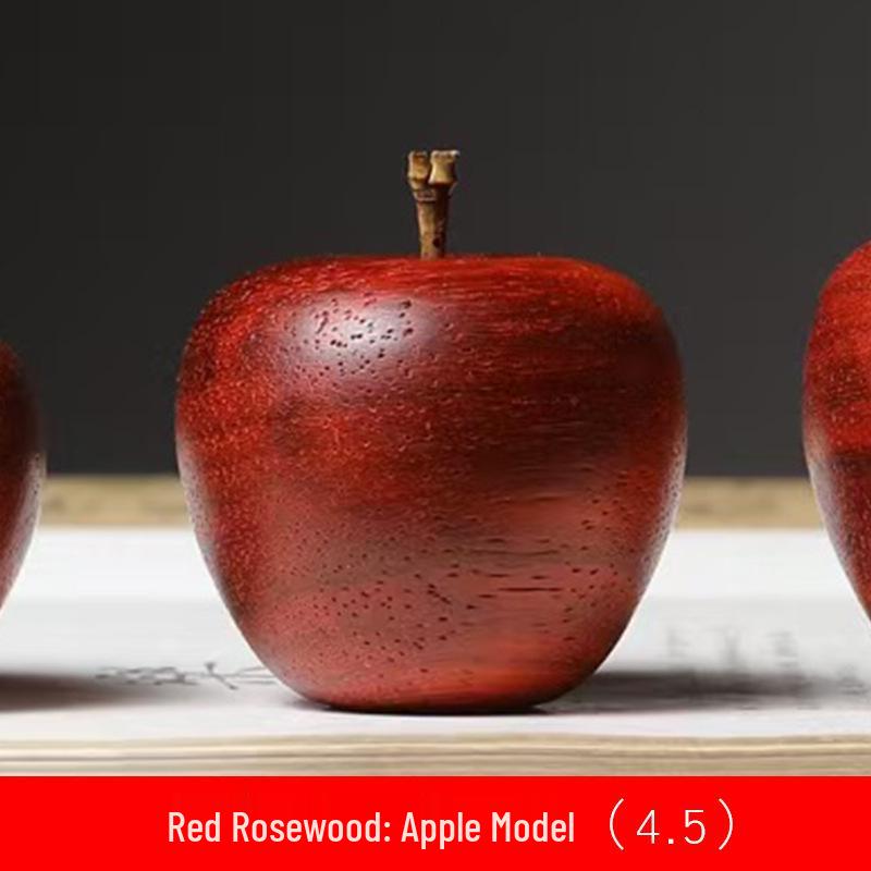 Red Pear Wood Bamboo Apple-Style Ornament Decoration (Available in Sizes 4.0, 4.5, 5) for Home and Living Room