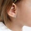St. Delan Women's Geometric Stainless Steel Round Stud Earrings