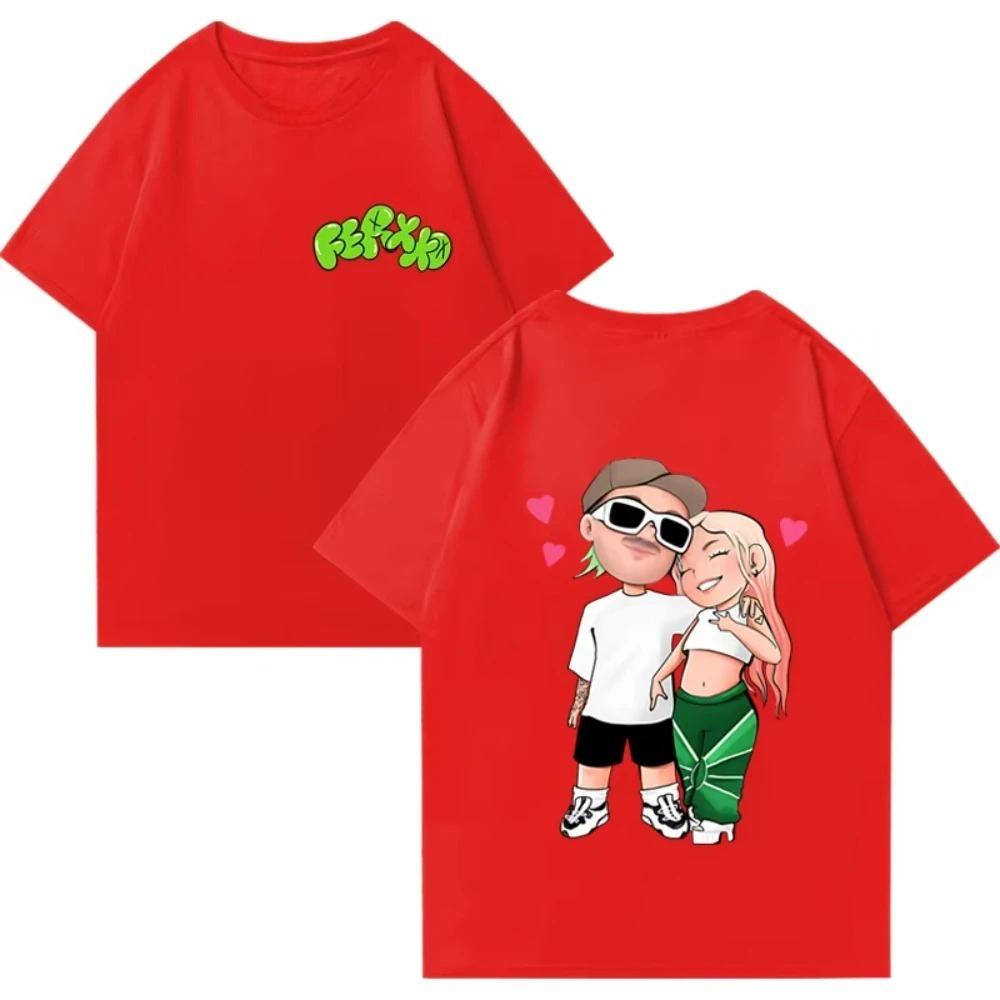 2026 Hot Sale Feid Ferxxo and Karol G Graphics Fashion T Shirts Unisex Women Hip Hop Streetwear Unisex Cotton Short Sleeve Tshirts