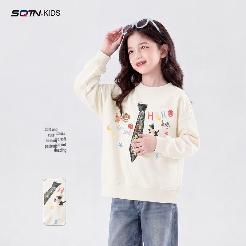 Girls Autumn Casual Pullover Sweatshirt 120