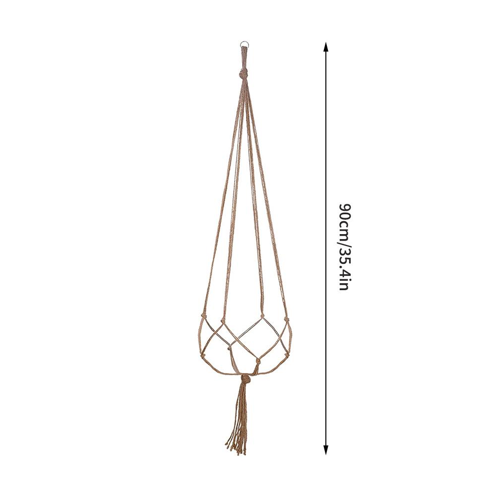 1PC Creative Woven Garden Flowerpot Net Cotton Hemp Rope Hand-Woven Simple Indoor And Outdoor Hanging Wall