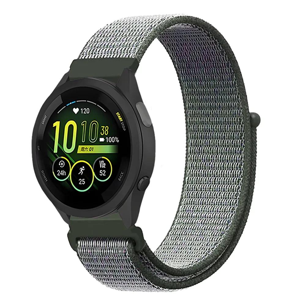 20mm 22mm Pletený nylonový smyčkový řemínek pro Garmin Forerunner 165 55 965 265 255 955 Venu 3 Náramek pro Garmin Active/Vivoactive 5