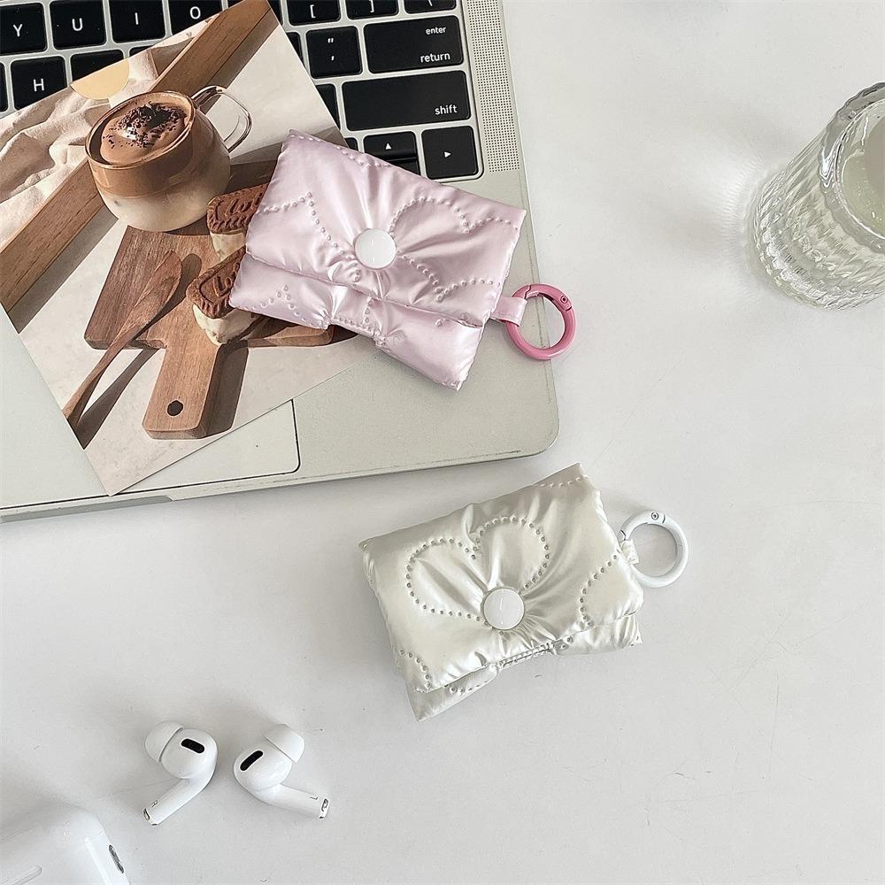 With Buckle Earphone Case Lightweight Coin Purse Cute Mini Earphone Pouch  for AirPods