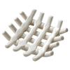 Countertop Ceramic Soap Dish with Raised Drain Rails for Bathroom Sink Use, Kitchen Counter and Guest Washroom