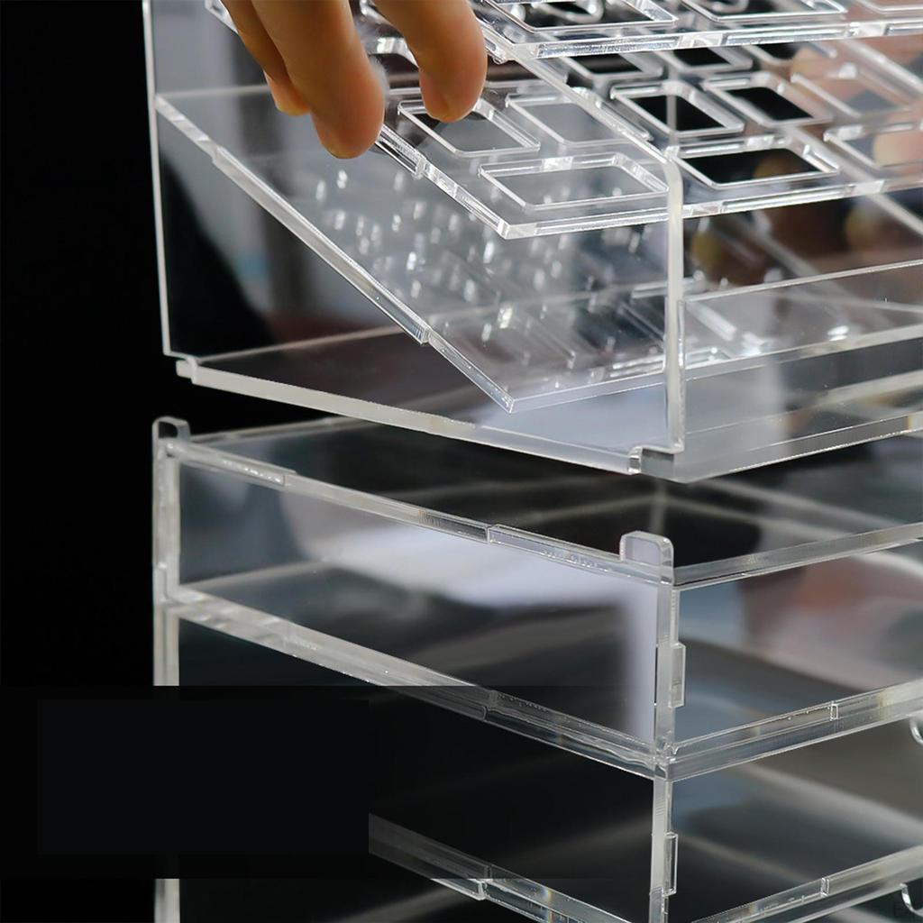 Acrylic Pen Holder Desk Organizer Multifunctional Stand Makeup Brush for Home