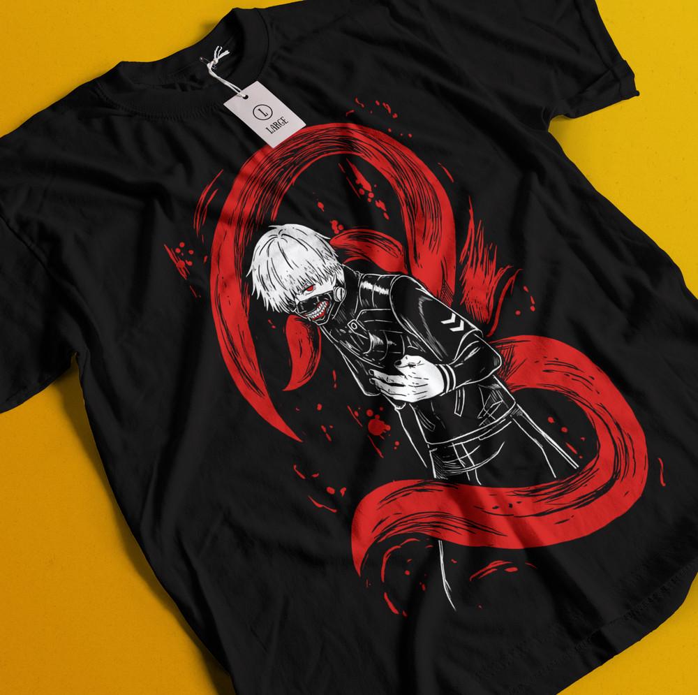 

Tokyo Ghoul T-Shirt Ken Kaneki Shirt Juuzou Suzuya Tshirt Touka Kirishima Horror 3XL