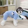 Dog clothes with traction buckle, winter cotton clothes, pet cat four-legged fleece clothes