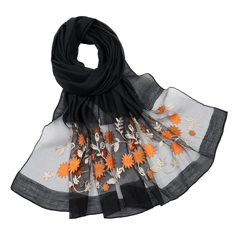 

Роскошный блестящий кружевной шарф шелковый женский хиджаб мягкий шерстяной платок и накидка большой цветок тонкие шарфы фуляр женский буфанда 70x200m